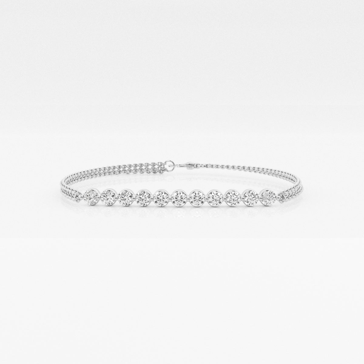 Round Moissanite Chain Bracelet – view 4