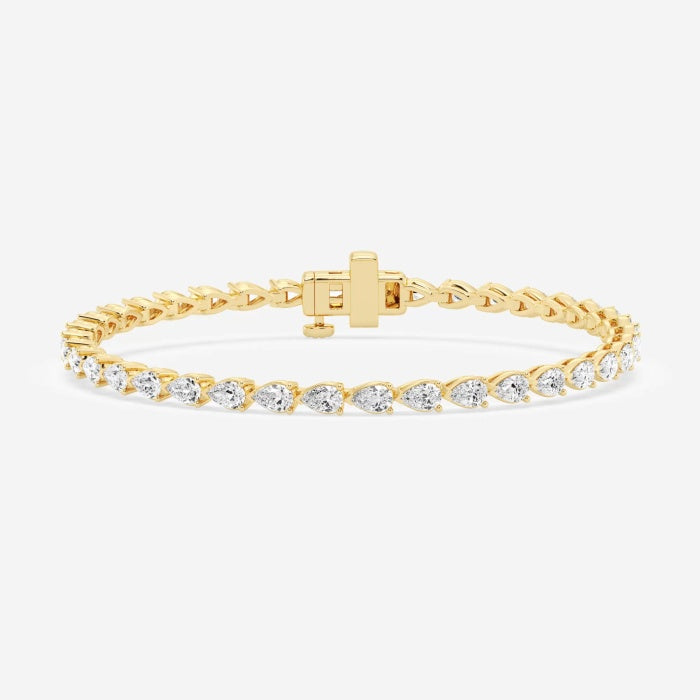 Pear Moissanite East-West Tennis Bracelet