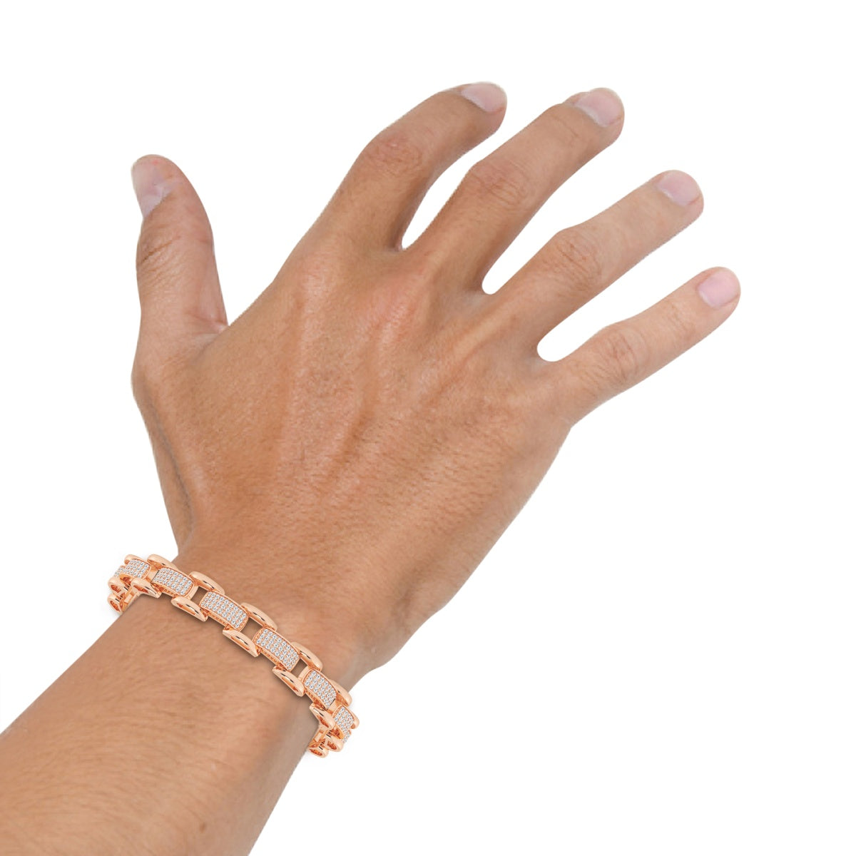Round Moissanite Station Pavé Fashion Bracelet – view 7