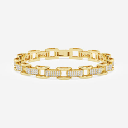 Round Moissanite Station Pave Fashion Bracelet
