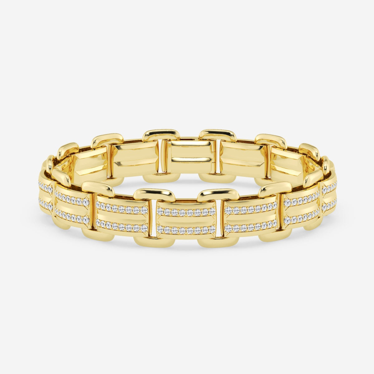 Round Moissanite Panther Link Bracelet – view 3