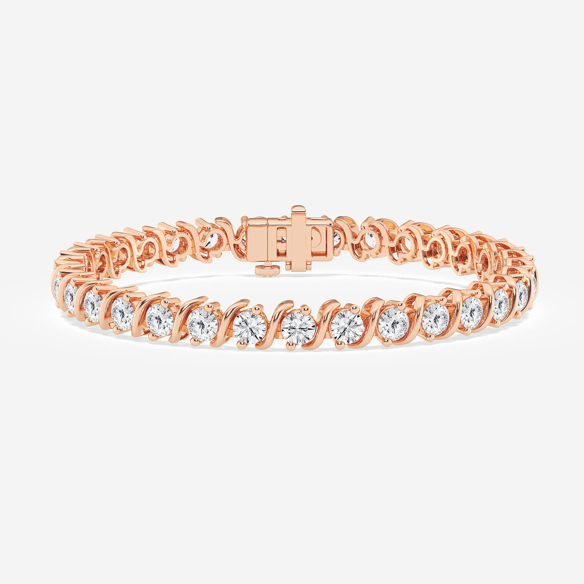 Round Moissanite "S" Tennis Bracelet – view 11