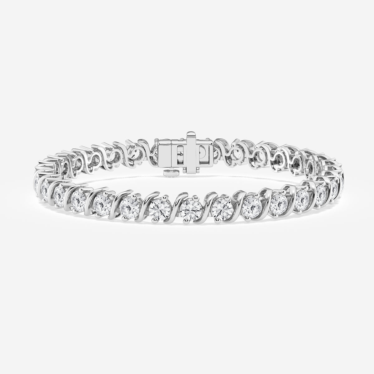 Round Moissanite "S" Tennis Bracelet – view 7