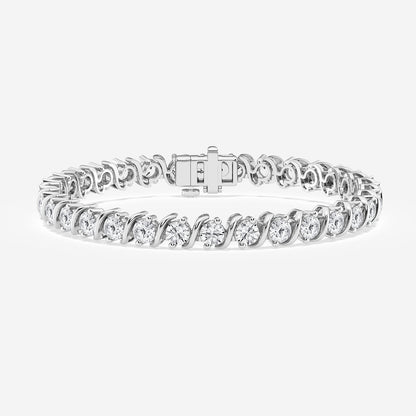 Round Moissanite  "S" Tennis Bracelet