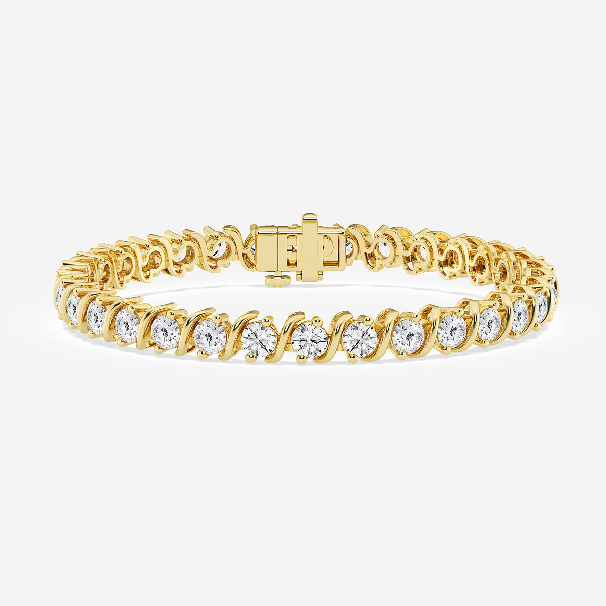 Round Moissanite "S" Tennis Bracelet – view 3