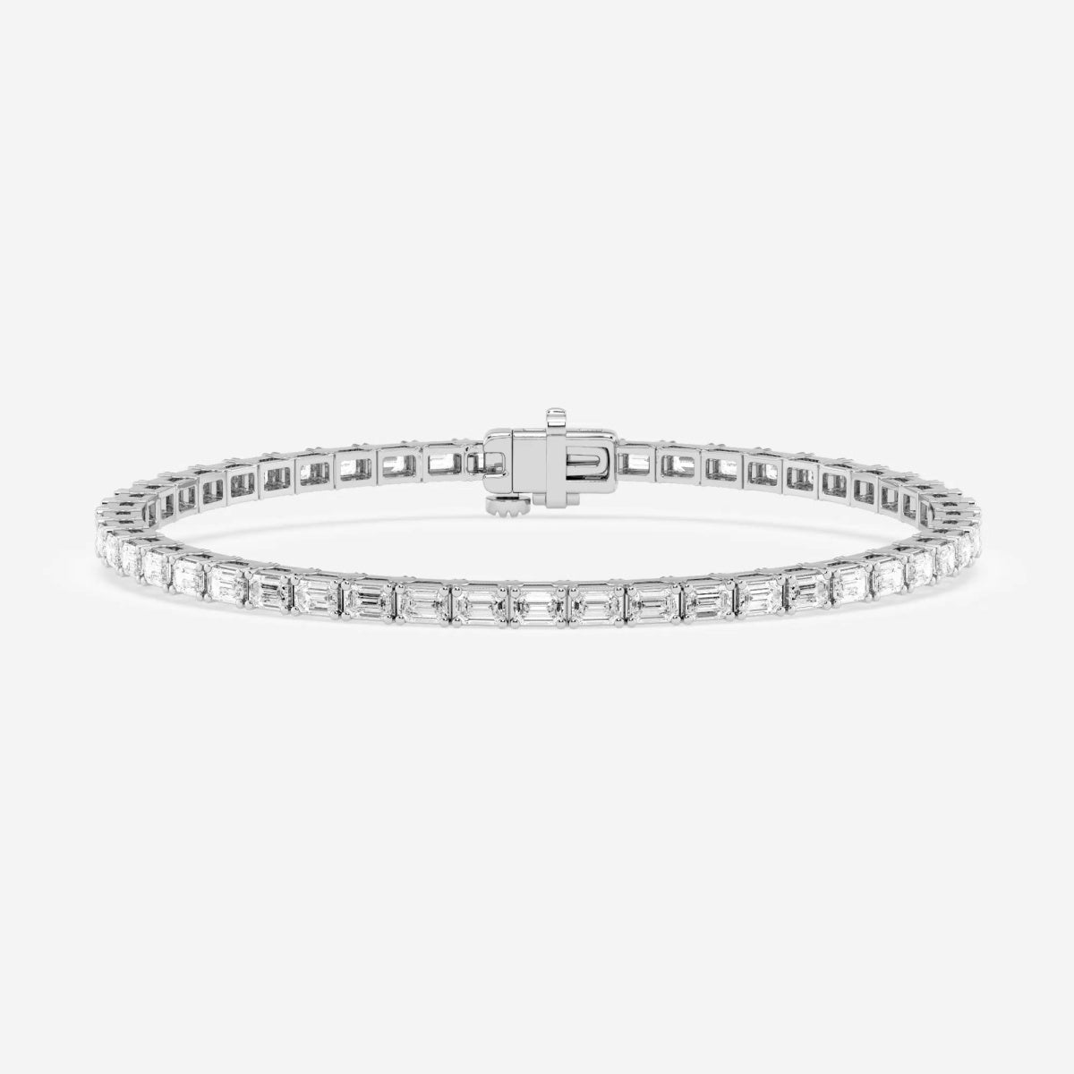 Emerald Moissanite East-West Tennis Bracelet