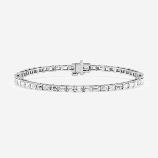 Emerald Moissanite East-West Tennis Bracelet