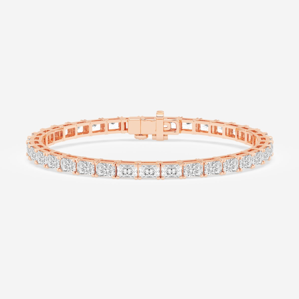 Radiant Moissanite East-West Tennis Bracelet