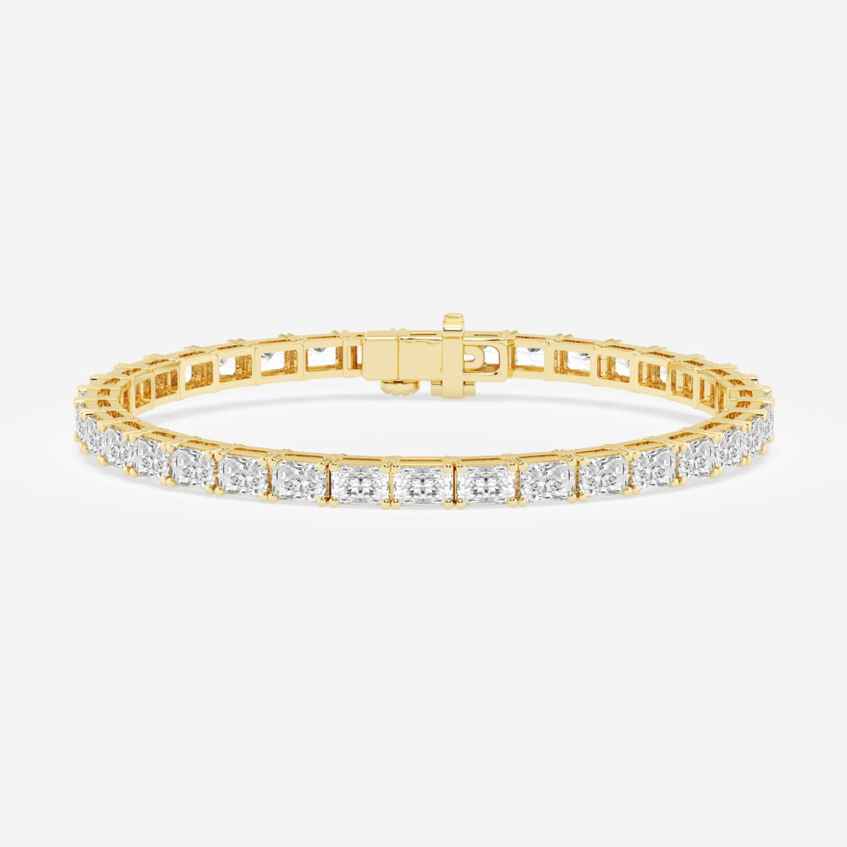 Radiant Moissanite East-West Tennis Bracelet