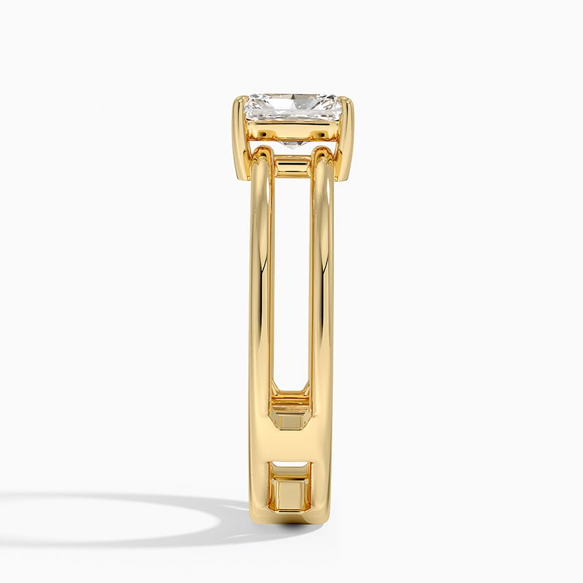 3.5 Carat Radiant Cut Hidden High Halo with Double Solitaire Band – view 5