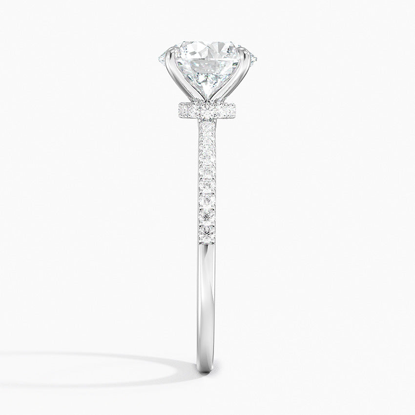 3 Carat Round Cut With 1/2 Infinity Band and Hidden Halo – view 5