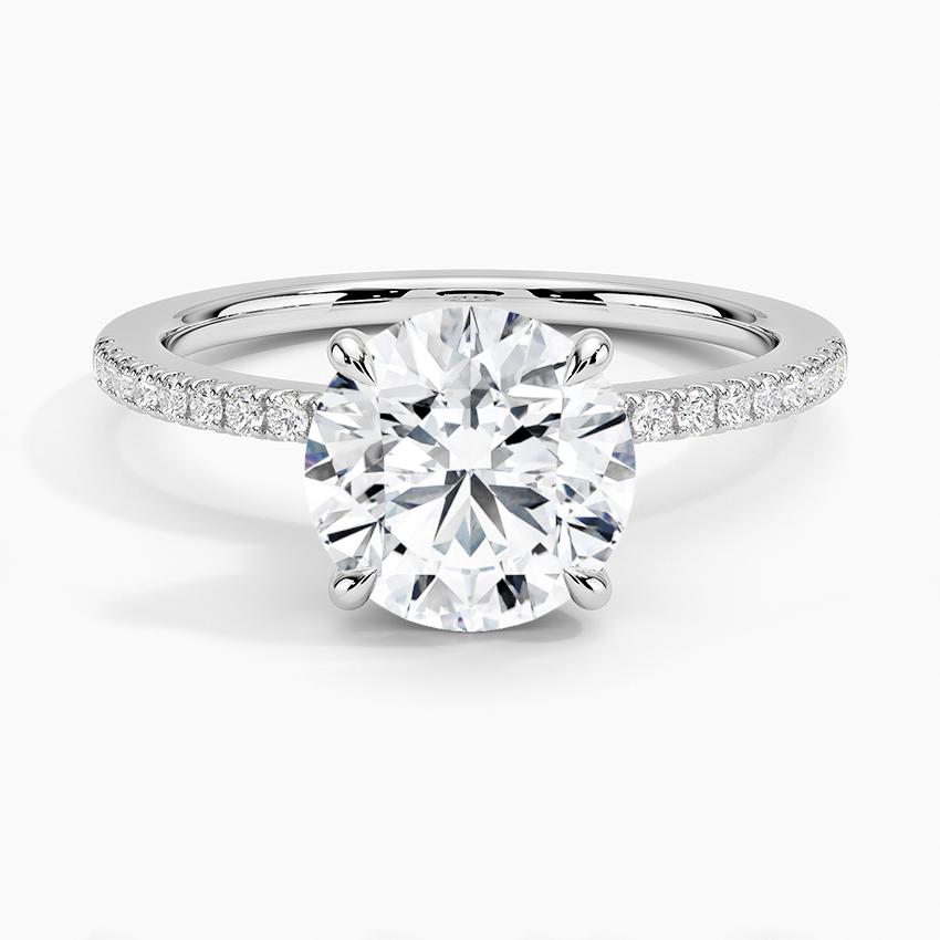 3 Carat Round Cut With 1/2 Infinity Band and Hidden Halo – view 3