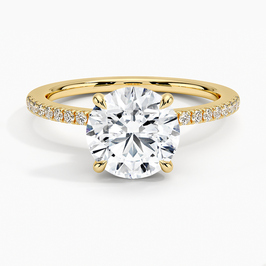 3 Carat Round Cut With 1/2 Infinity Band and Hidden Halo – view 3