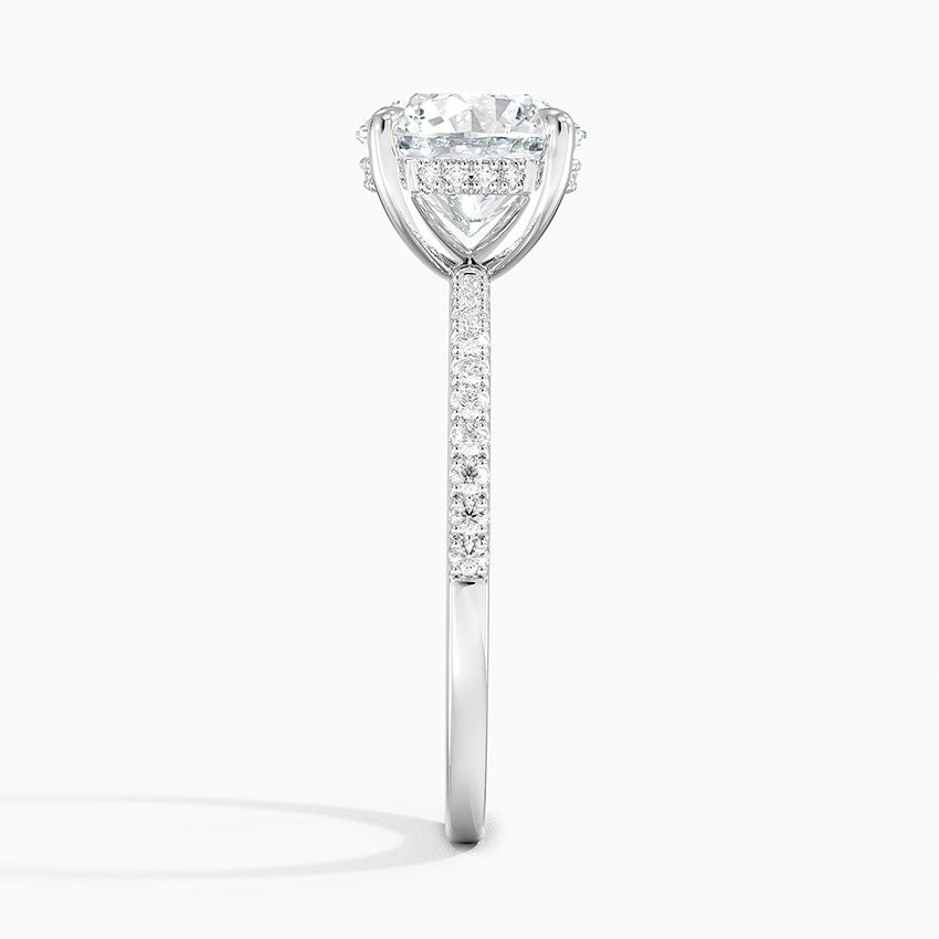 3 Carat Round Cut Half Infinity Band