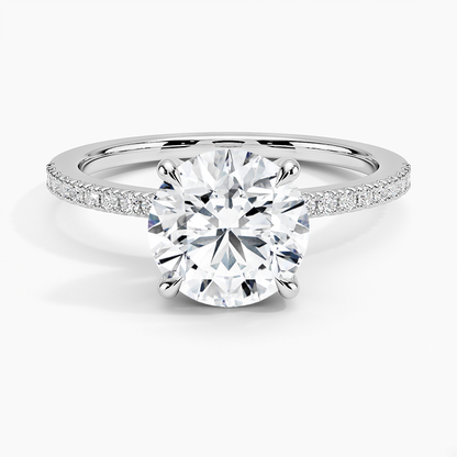 3 Carat Round Cut Half Infinity Band