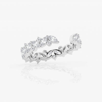Multi-Shape Moissanite Open Wedding Band