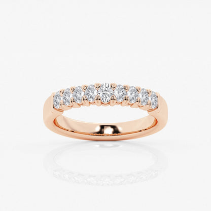 Oval Moissanite Nine Stone Anniversary Band