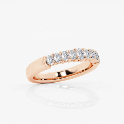 Oval Moissanite Nine Stone Anniversary Band