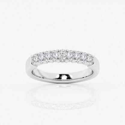 Oval Moissanite Nine Stone Anniversary Band