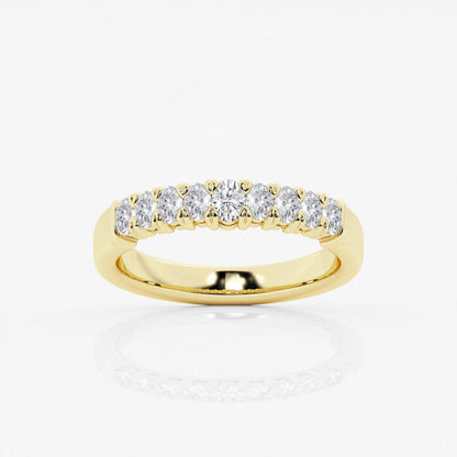 Oval Moissanite Nine Stone Anniversary Band