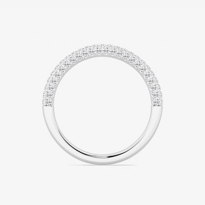 Round Moissanite Prong Set Contour Wedding Band