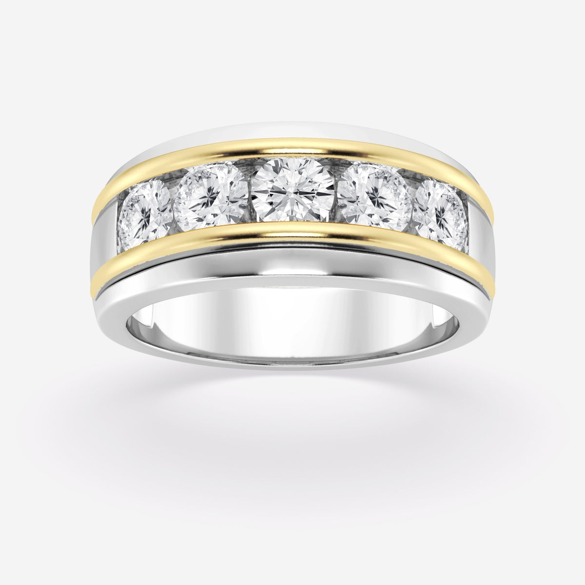 Round Five-Stone Wedding Band – view 4