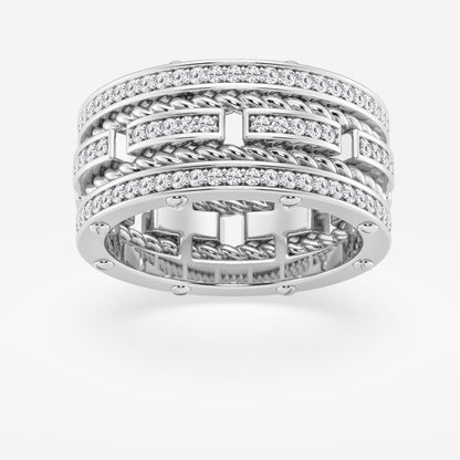 Round  Contemporary Wedding Band