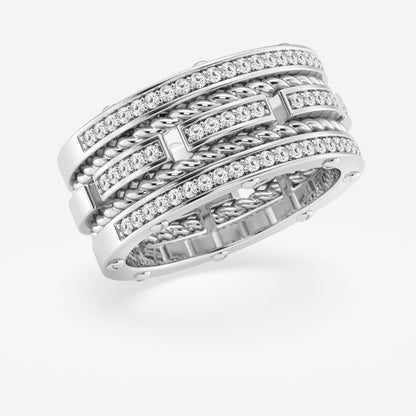 Round  Contemporary Wedding Band