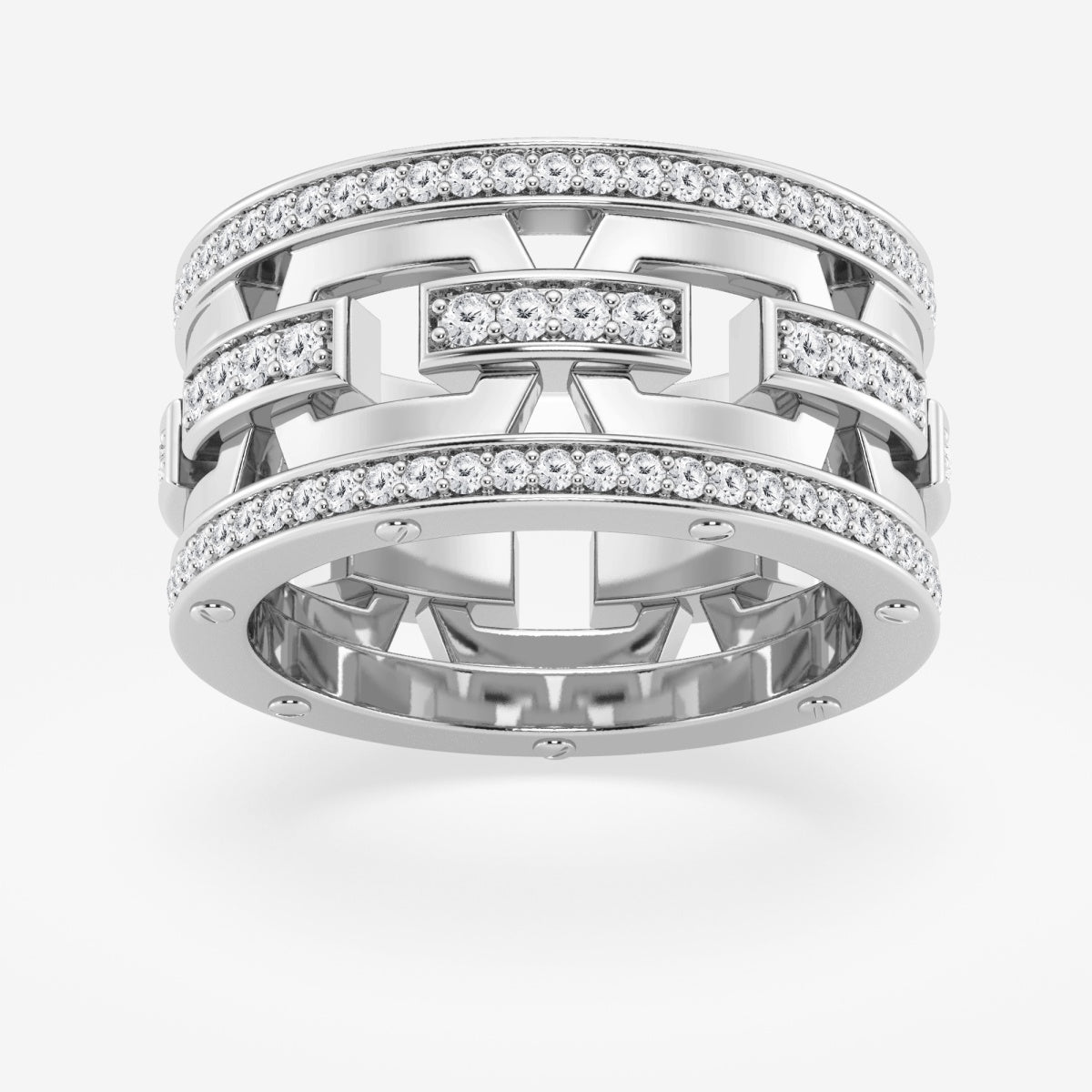 Round Modern Mariner Eternity Band - 12.1mm Width – view 2