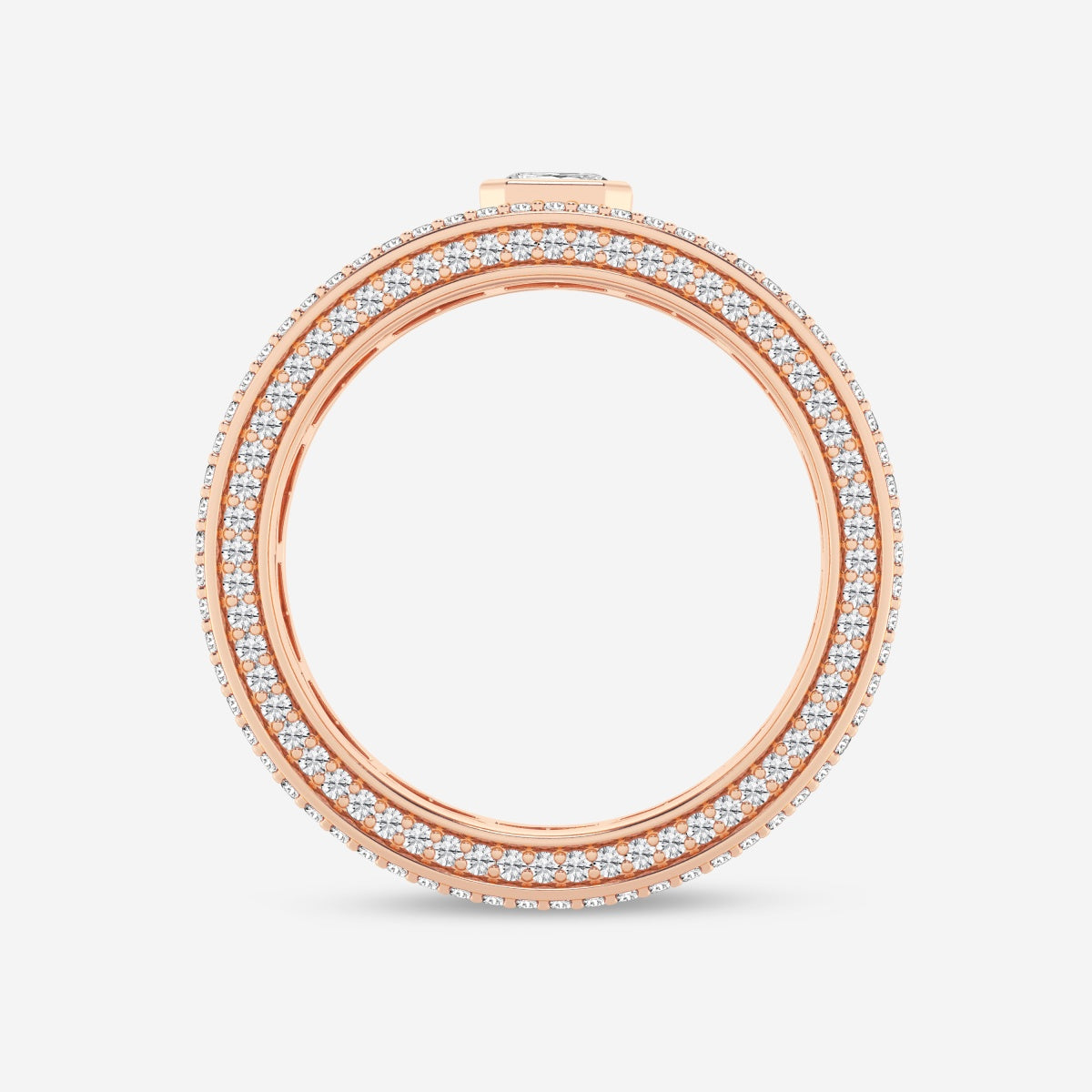 Asscher Contemporary Eternity Band - 7.4mm Width – view 2