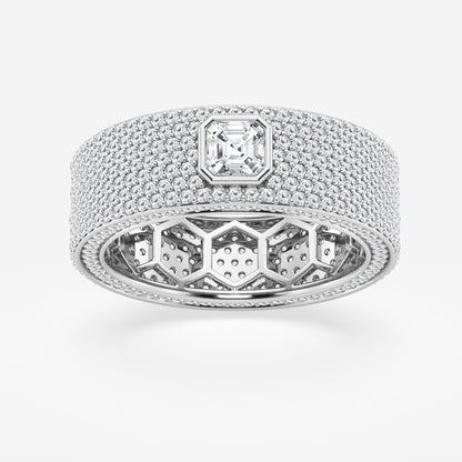 Asscher  Contemporary Eternity Band - 7.4mm Width