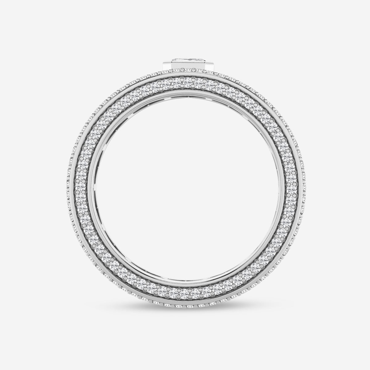 Asscher Contemporary Eternity Band - 7.4mm Width