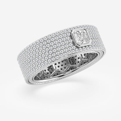 Asscher  Contemporary Eternity Band - 7.4mm Width
