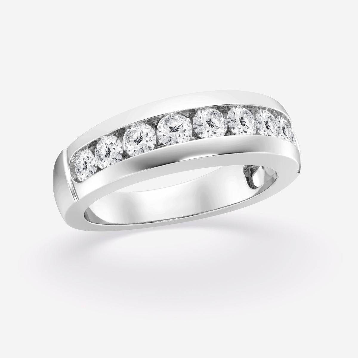 Round Nine-Stone Wedding Band – view 8
