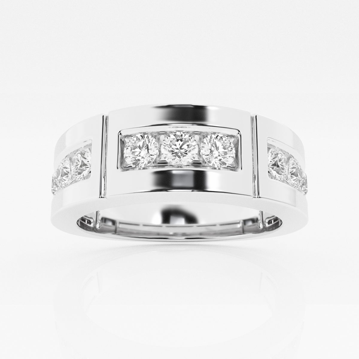 Round Men's Wedding Band – view 4