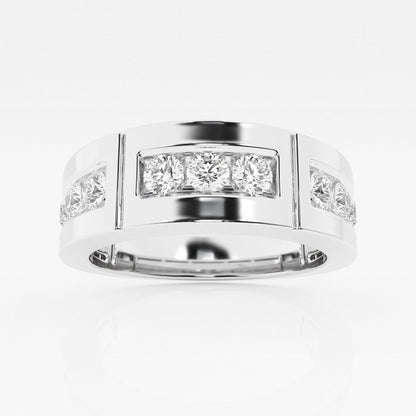 Round  Men's Wedding Band