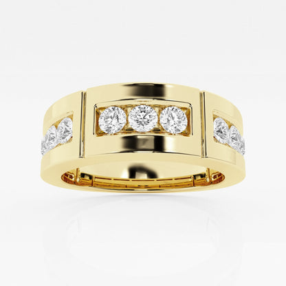 Round  Men's Wedding Band