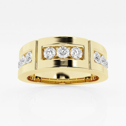 Round  Men's Wedding Band
