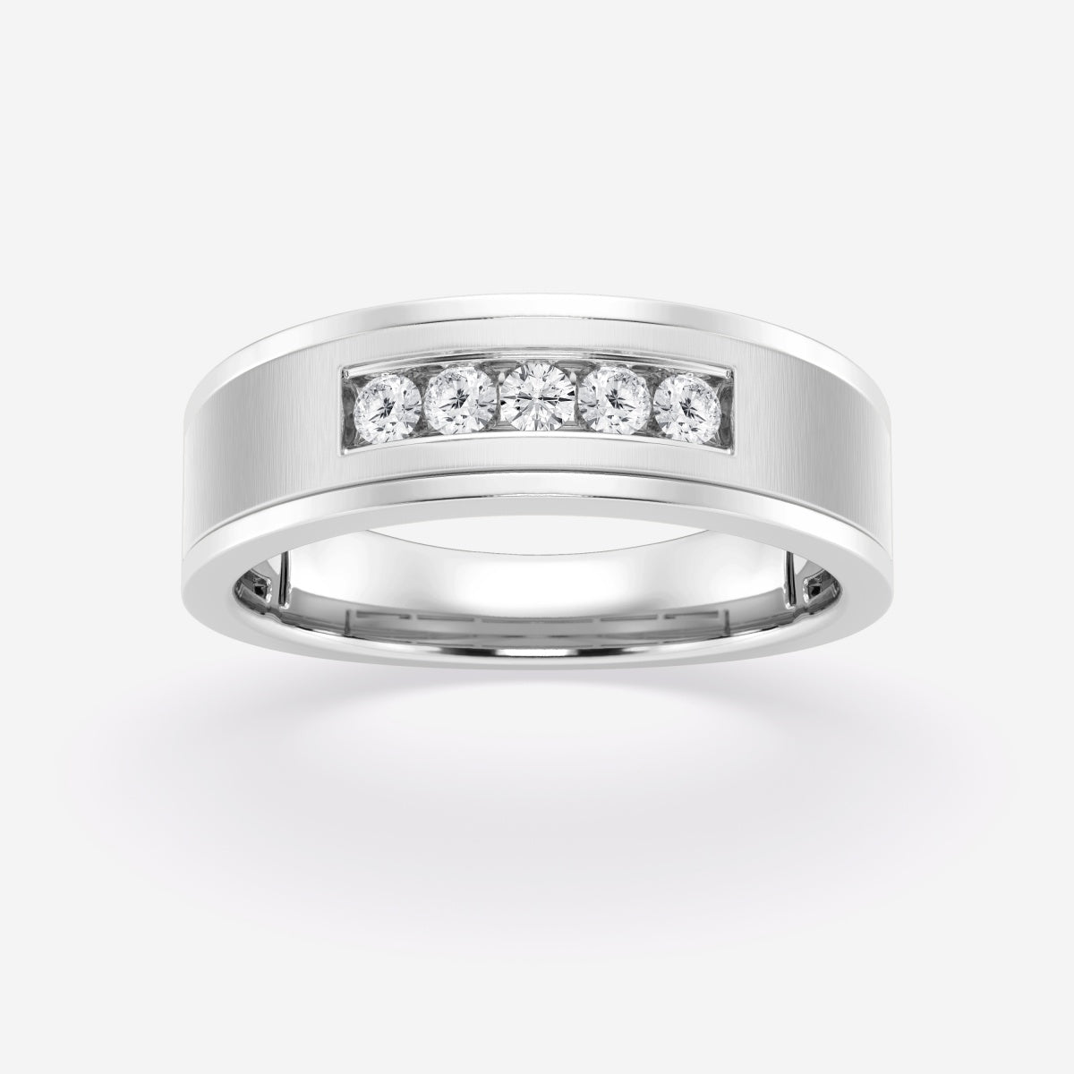 Round Five-Stone Wedding Band