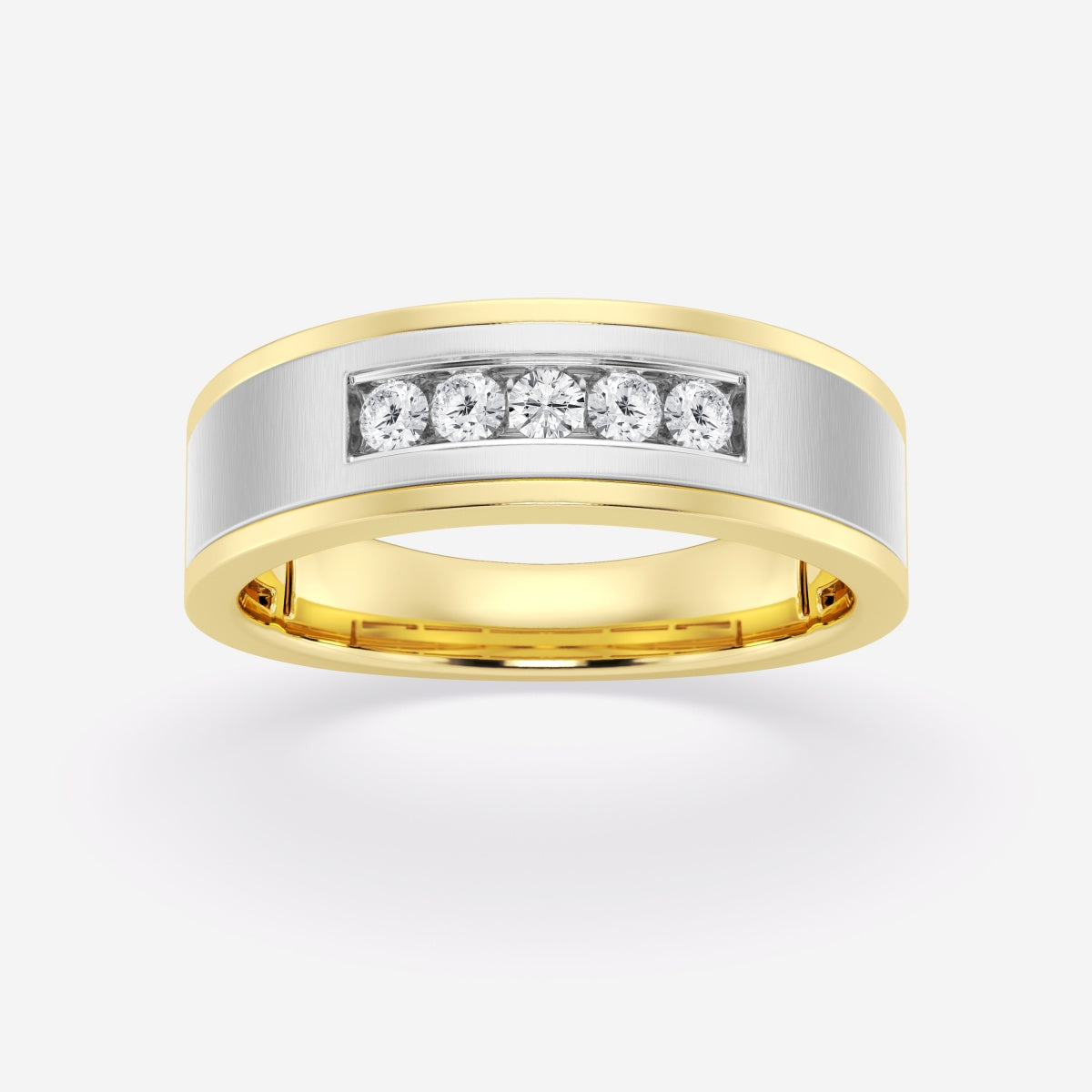 Round Five-Stone Wedding Band – view 4