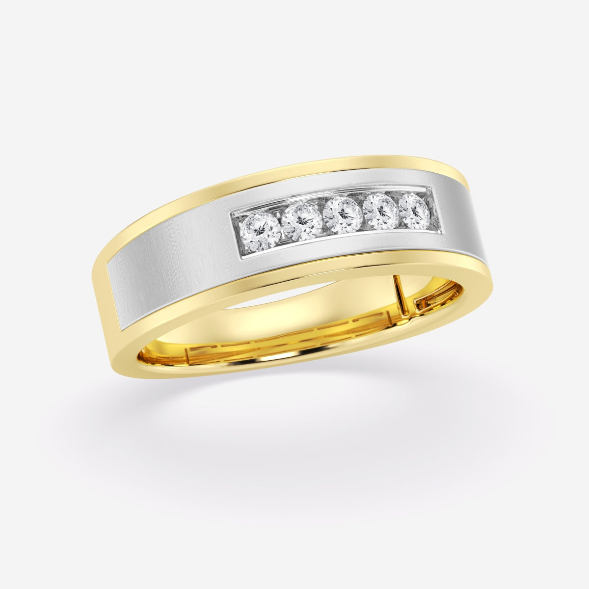 Round Five-Stone Wedding Band – view 6