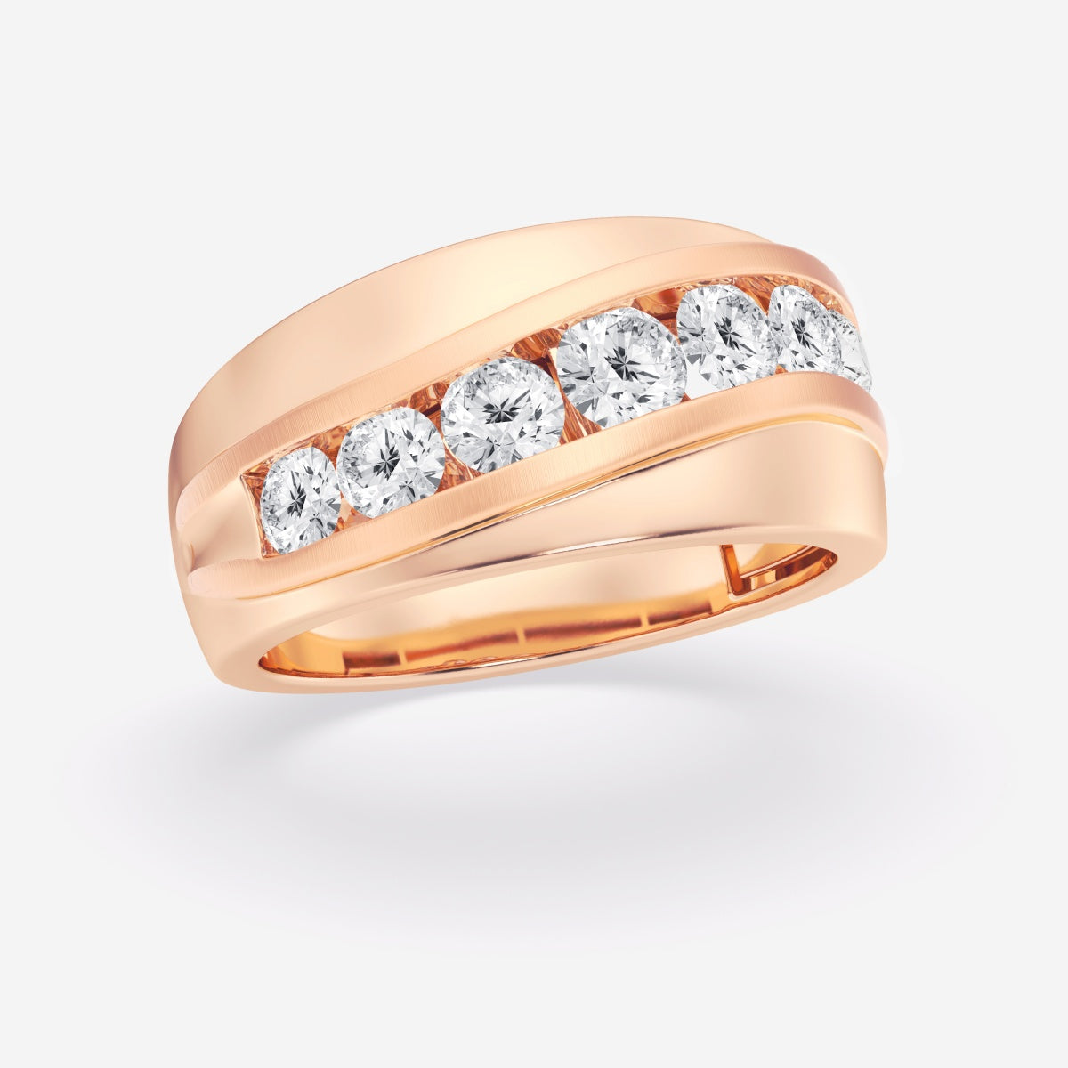 Round Seven-Stone Wedding Band – view 6