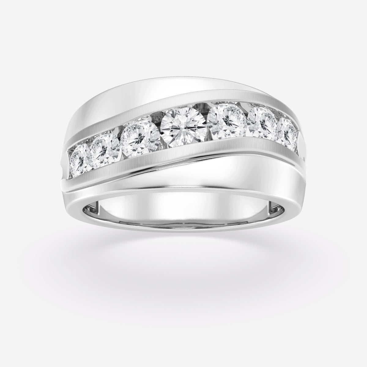 Round Seven-Stone Wedding Band – view 7