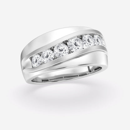 Round  Seven-Stone Wedding Band