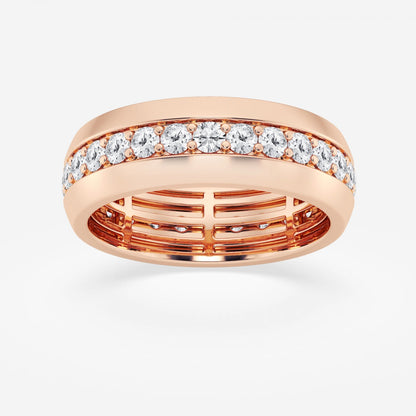 Round Moissanite Men's Eternity Band