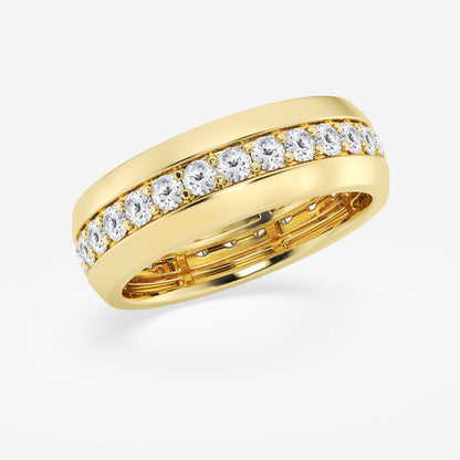 Round Moissanite Men's Eternity Band