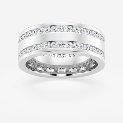 Round  Men's Eternity Band - 8.4mm Width