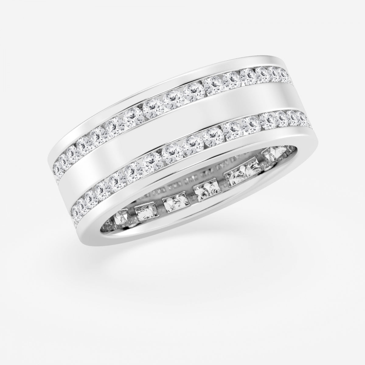 Round Men's Eternity Band - 8.4mm Width