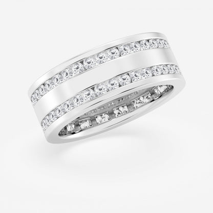 Round  Men's Eternity Band - 8.4mm Width
