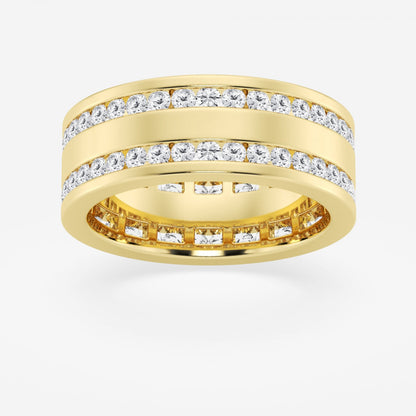Round  Men's Eternity Band - 8.4mm Width